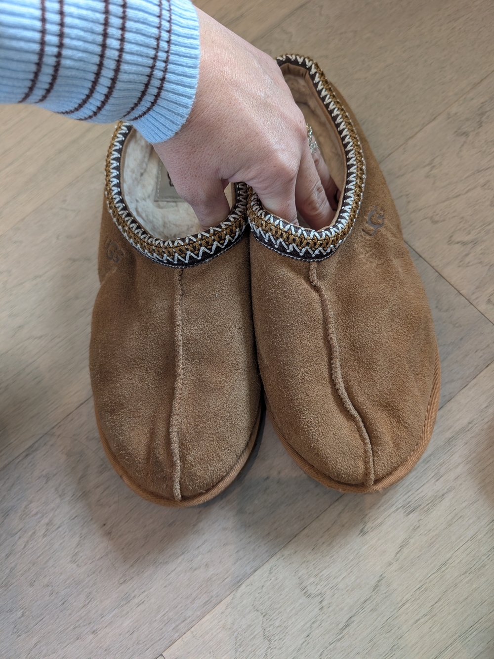 UGG Women's Chestnut Suede Cozy Slip-On Mules